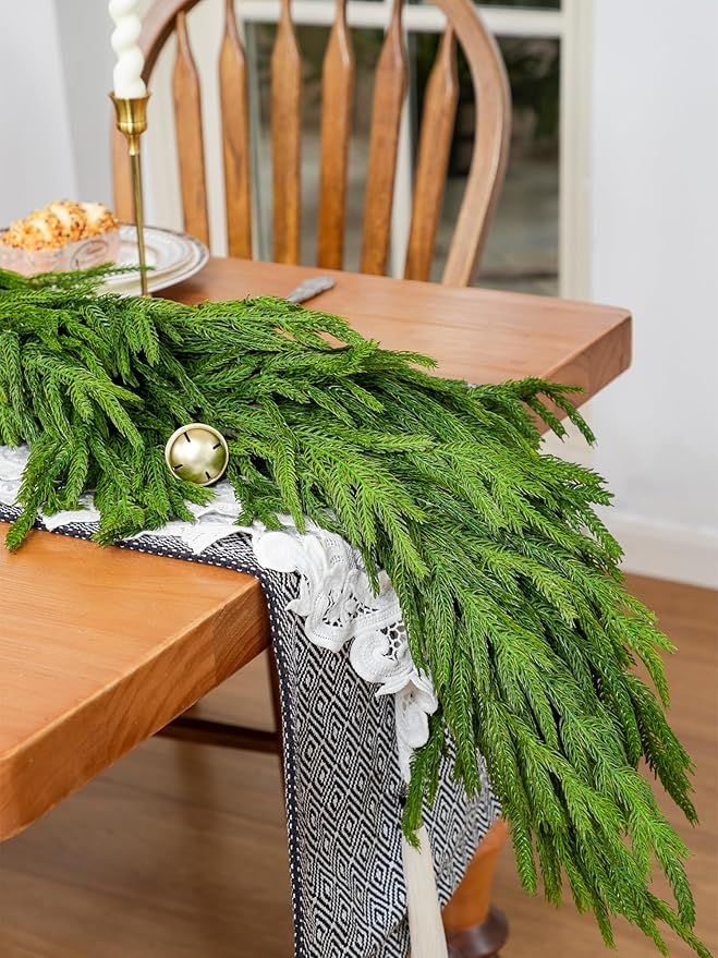 72" Extra Full Norfolk Pine Garland Realistic Christmas Garland Cedar Garland - Image 5
