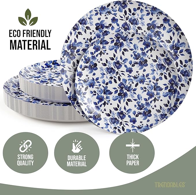 Trendables Heavy Duty Paper Plates Set - Image 3