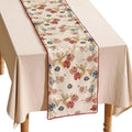 patdrea Designer Farmhouse Linen Thick Table Runner, Rustic Cottage Beige by Welcometopatdrea