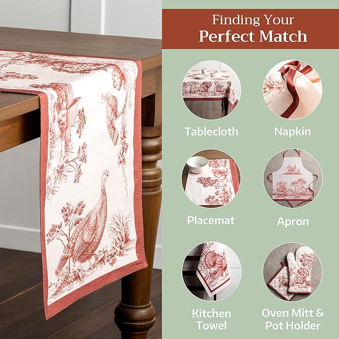 Maison d' Hermine Table Runner 100% Cotton Double Layer Table Runners 108 - Image 5