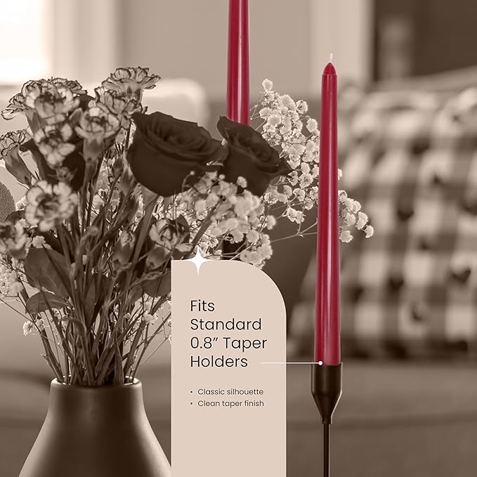 Leor & Lair Red Taper Candles for Christmas - Image 3