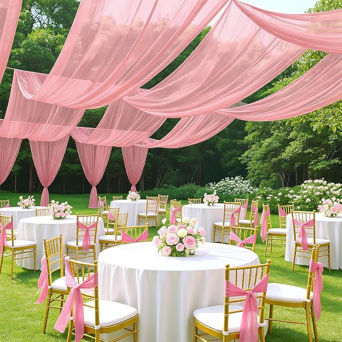 FUHSY Wedding Ceiling Drapes Sheer Fabric - Image 4