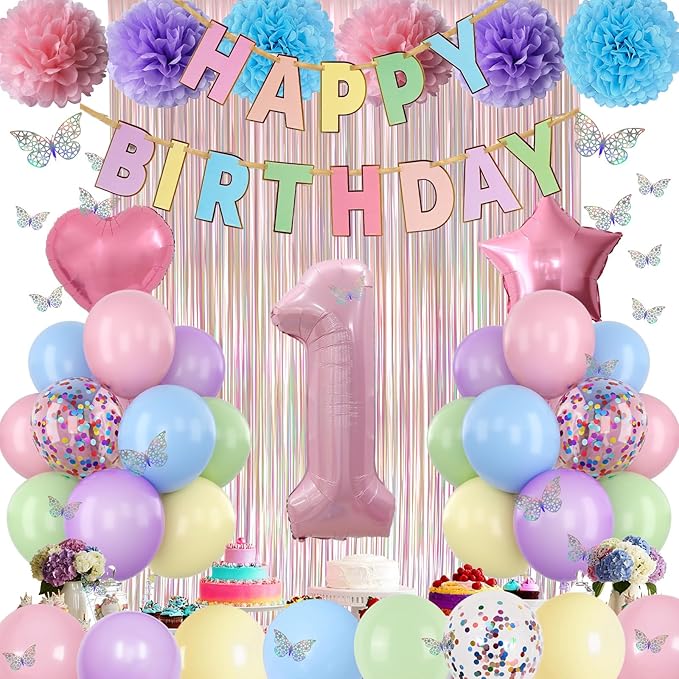 Pastel 1st Birthday Party Decorations - Image 5