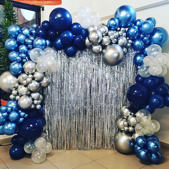 Blue Balloons, Metallic Baby Navy Balloon - Image 4