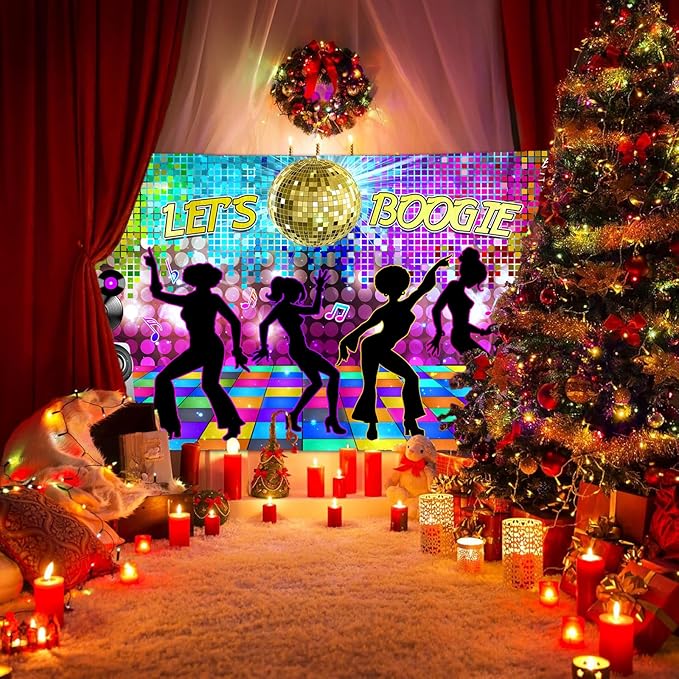 Dance Party Backdrop Retro 80s 90s Theme Stage Dance Ball Music Birthday Party - Image 5