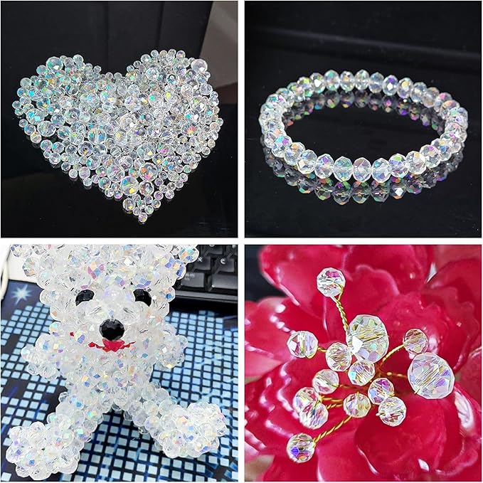 460Pcs 8mm Crystal Glass Beads for Jewelry Making Beads for Bracelets Necklace - Image 4