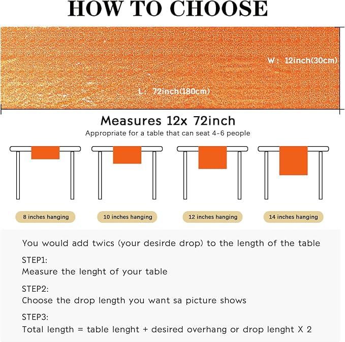 2 Packs 12 x 72 inches Sequin Table Runner - Image 5