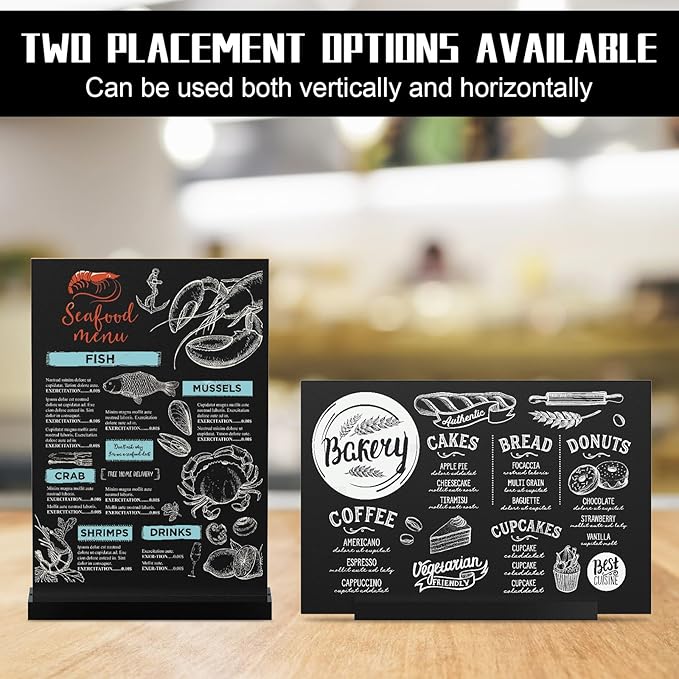 EHWINE Mini Chalkboard Easel Sign Set, 8 Pack 6x8 Inch Wooden Boards - Image 5