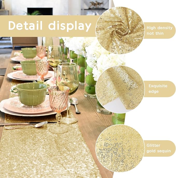 10 Packs 12 x 72 inches Sequin Table Runner - Image 4
