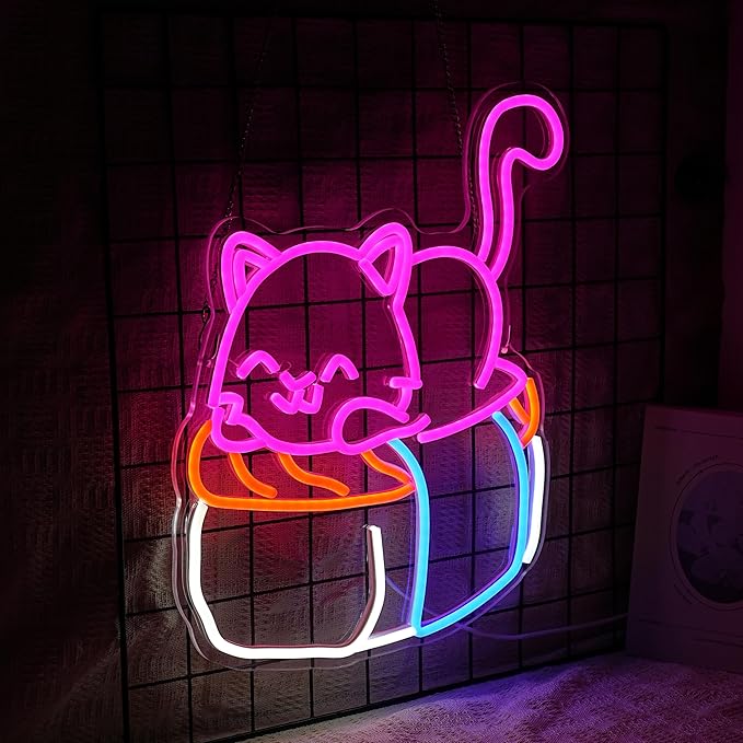 Sushi Cat Neon Sign Delicious Japanese Sushi LED Light Sign - Image 2
