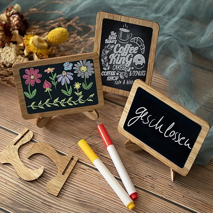 Temlum 15 Pcs Mini Chalkboard Sign - Image 7