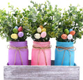 DIYDEC 3PCS Easter Mason Jars 3 * 5Inch Easter Painted Tiered Tray Decorative by DIYDEC