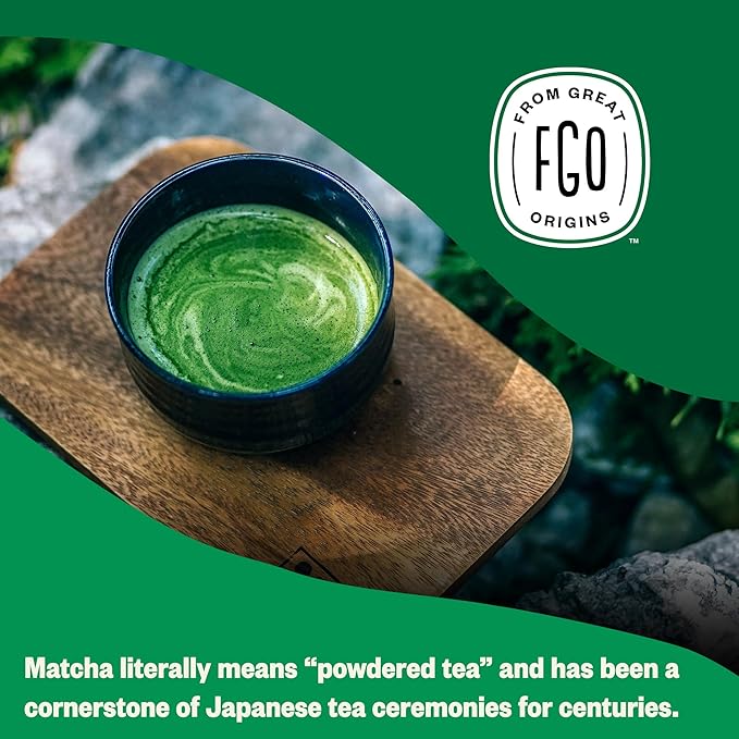 FGO Organic Matcha Latte Powder, 16 Ounce Bulk Resealable Bag, Japanese Matcha - Image 6