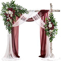 Wedding Arch Flowers with Drapes Kit by WEDFLOR