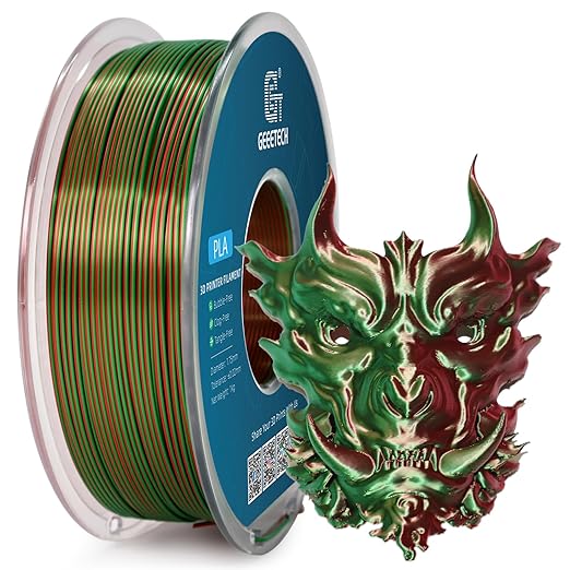 Geeetech Silk PLA Filament 1.75mm Silk Dual Color Filament, Coextrusion by GEEETECH