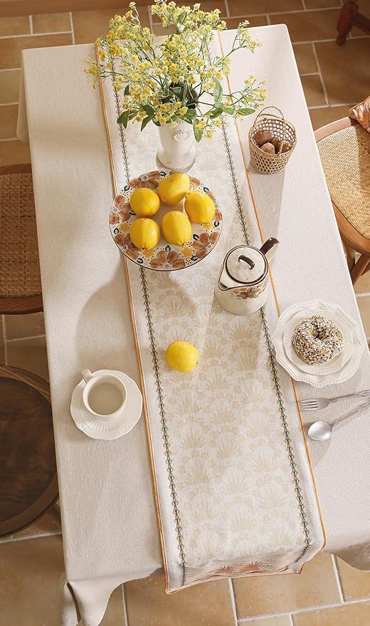 patdrea Designer Tropical Linen Table Runner 102 Inch Long, Decoration - Image 7