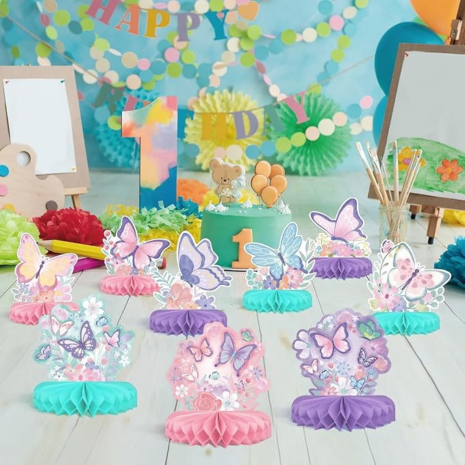 Butterfly Birthday Party Supplies Kit - Image 5