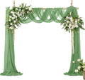 VACVELT Wedding Arch Draping Fabric Sage Green Chiffon, 1 Panel Sheer Drapes 30 by VACVELT