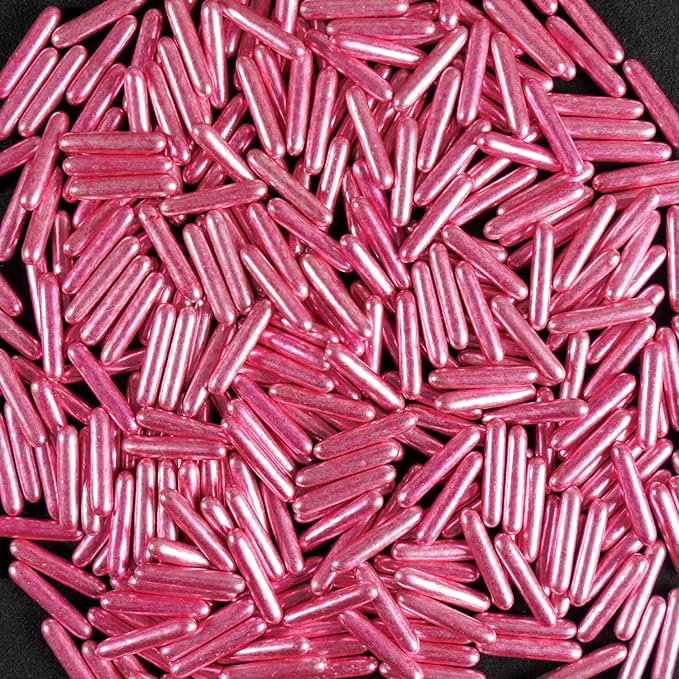 Rose Gold Sprinkles, Metallic Rods Sugar, Sprinkles - Image 4