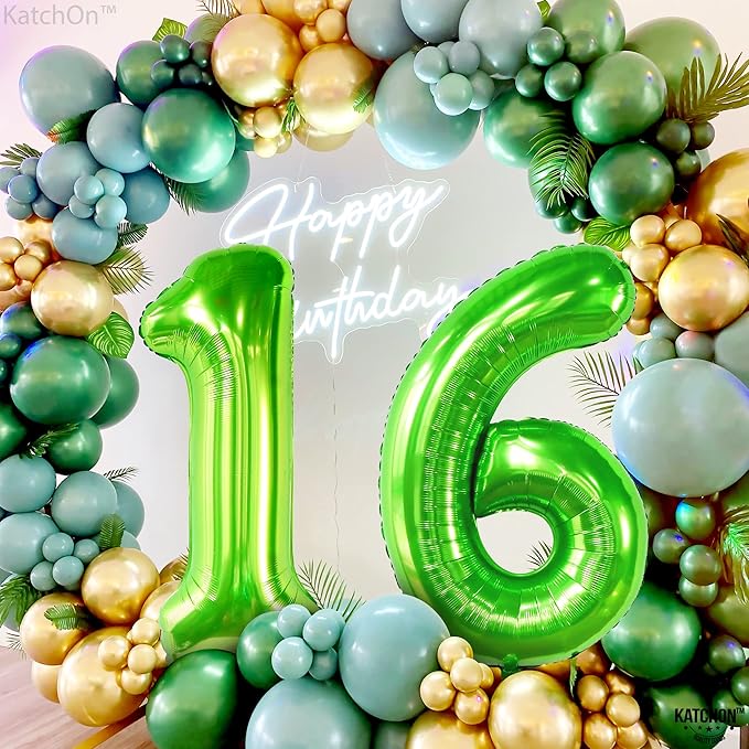 KatchOn Light Green Number 16 Balloon - Image 9