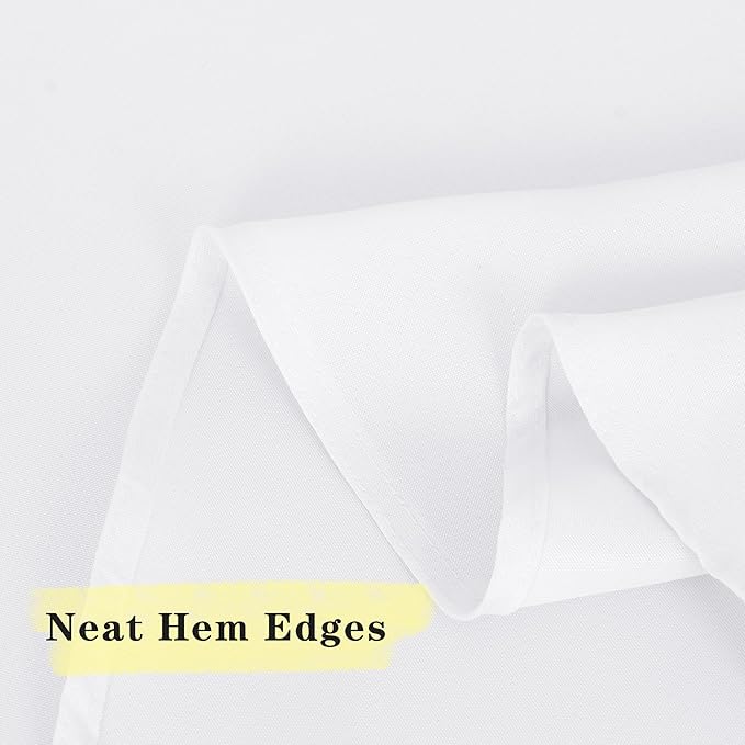 sancua 10 Pack Round Tablecloth White 90 Inch - Image 3