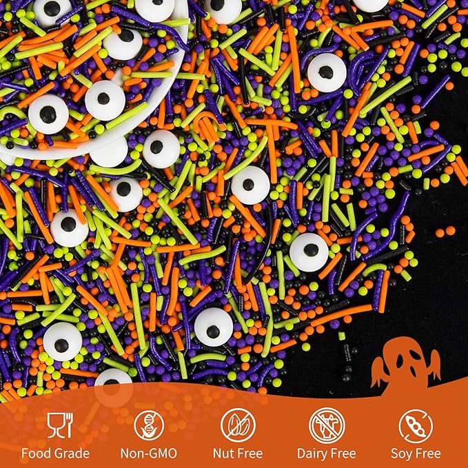 Edible Halloween Sprinkles, 130g/4.58ounce, Monster Sprinkle Perfect - Image 3