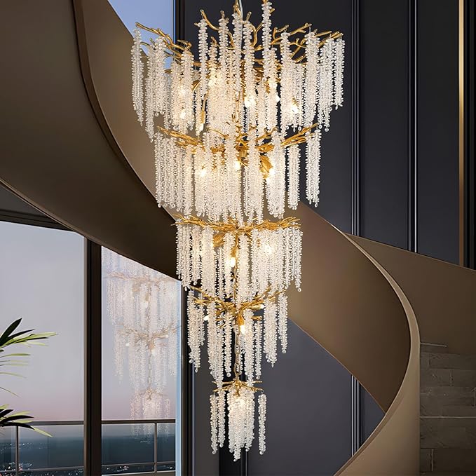 YUYI Upgraded 118'' Long Crystal Chandelier by YUYILIGHTING