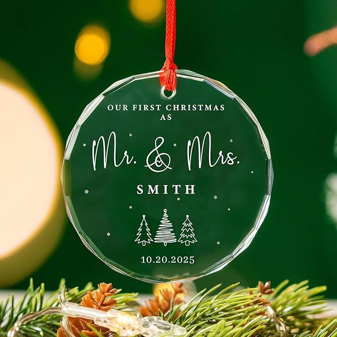 Personalized Glass Ornament 2025 - Image 3