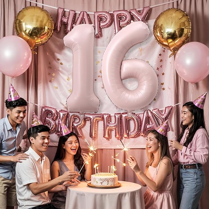 Light Pink Sweet 16th Birthday Balloon - Image 6