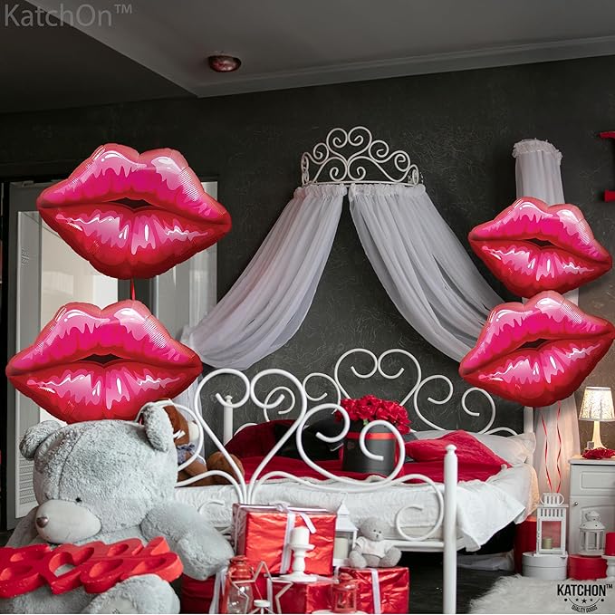 KatchOn, Huge Red Lip Foil Balloon - Image 7