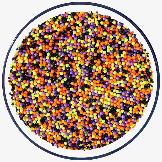 Sentovac Halloween Nonpareils Sprinkles Edible 2mm Mini Peals Sprinkle by SentovacCakeSprinkles