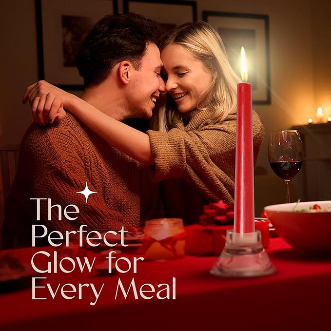 Leor & Lair Red Taper Candles - Image 4