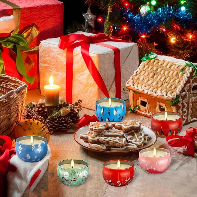 24 Pack Christmas Scented Candles Gift Set - Image 4