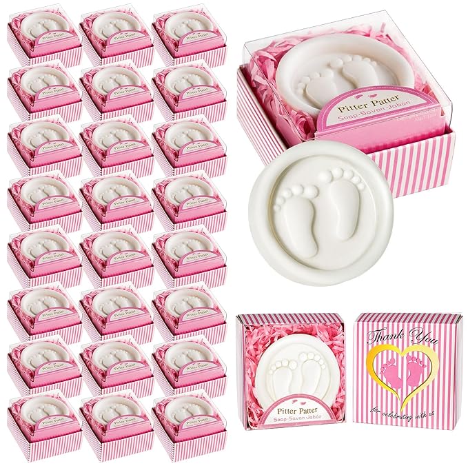 AIXIANG 24-Pack Pink Pitter Patter Handmade Soaps by AIXIANG