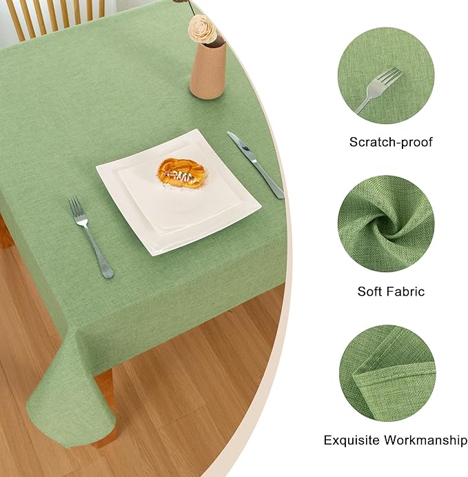 Hiasan Faux Linen Rectangle Tablecloth - Image 4