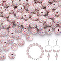 200pcs 10mm Pink AB Rhinestone Beads by TINKRSTUFF