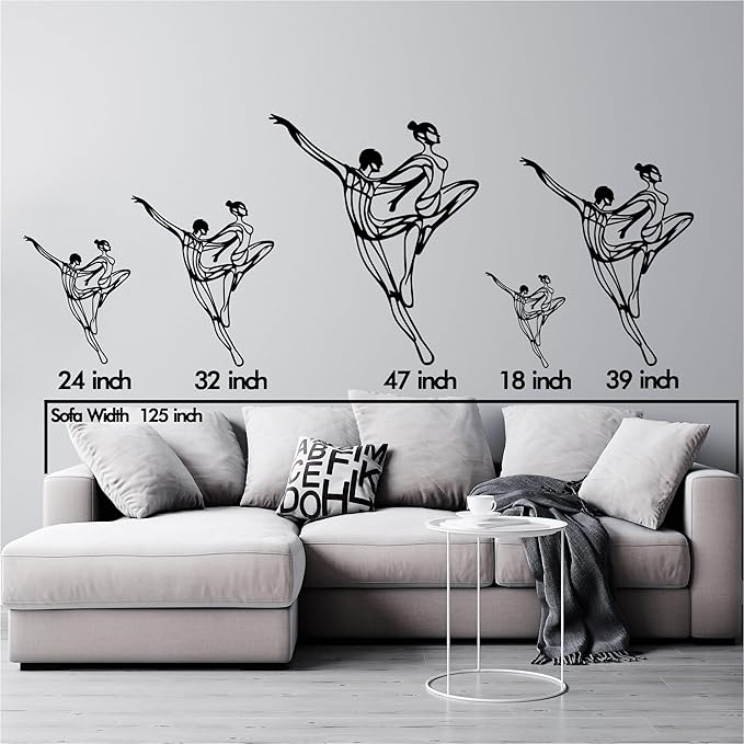 Wita Home Dancing Couple Metal Wall Art, Modern Minimalist Line Art Sculpture - Image 6
