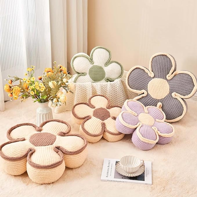 Flower Pillow - Soft Shaped Floor Cushion, Decorative Throw Pillow, Cute - Image 4