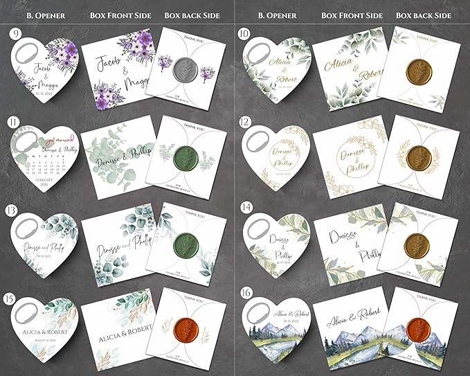 Wedding Bottle Opener Favors for Guests in Bulk, Hearts Shape Bottle Opener - Image 4