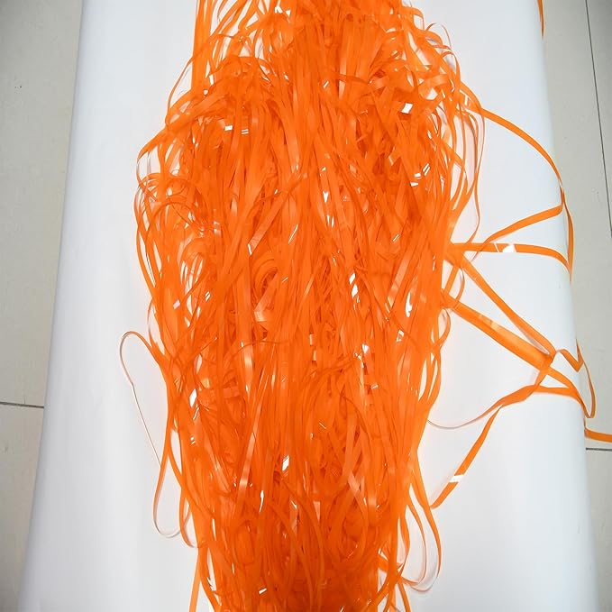 BRAVESHINE 1 Black 1 Orange Tinsel Photo Backdrop Curtains - Image 5