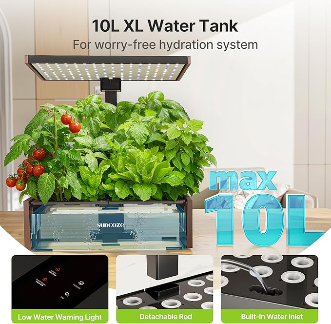 SUNCOZE Hydroponics Growing System Kit, 20 Pods Indoor Herb Garden - Image 3