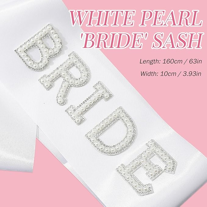Pearl Bride Sunglasses with Sash - Image 4