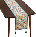 ISAENNE Designer Bohemian Elegant Linen Table Runner 102 Inches Long, Colorful by Isaennehomedecoration