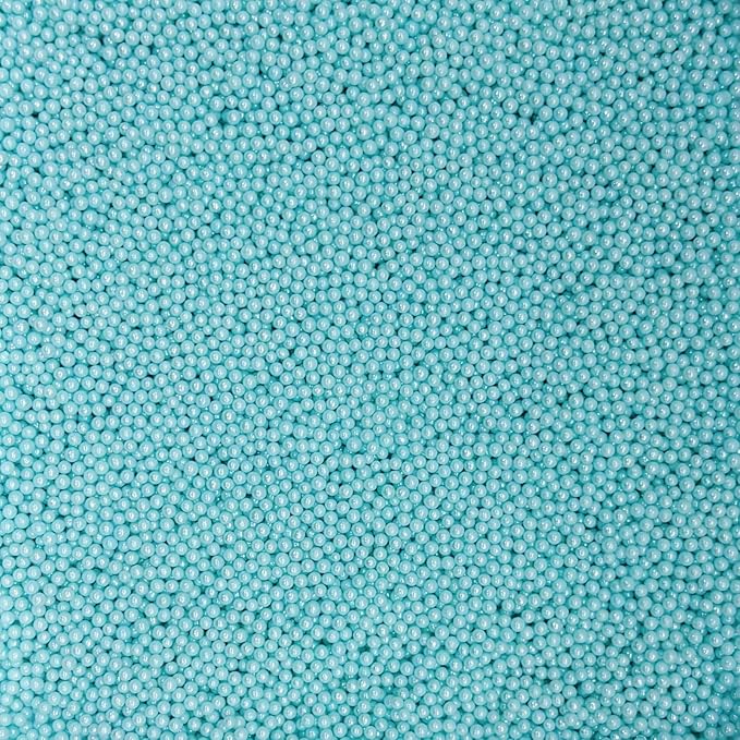 Dynastang 2mm Light Blue Pearls Sprinkles Edible Pearls Cake Decorating Stars - Image 2