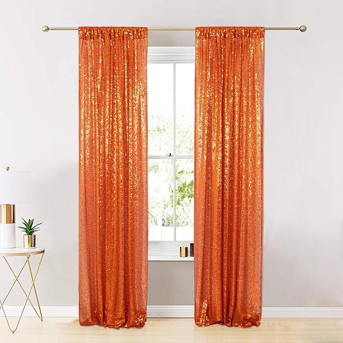 ShinyBeauty Navy and Orange Backdrop - Image 3
