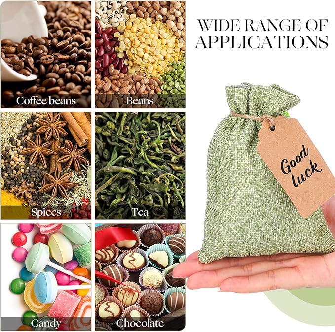 Woanger 100 Pcs Burlap Gift Bags - Image 4
