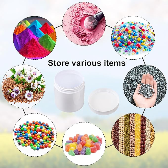 26 Packs 16 OZ White Plastic Jars - Image 7