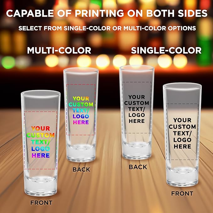Custom Cordial Shooter Shot Glasses 2 oz. Set of 10, Personalized Bulk Pack - Image 6