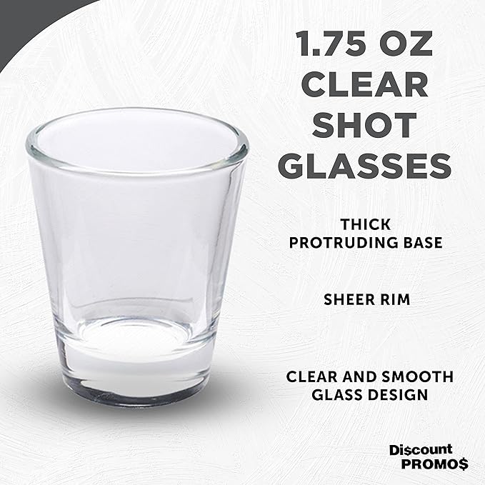 DISCOUNT PROMOS Shot Glasses Set 1.75 oz. Set of 10 Bulk Pack, Wedding Favor - Image 3