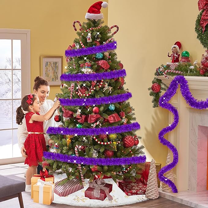 25 Feet Metallic Twist Tinsel Garland Wall Hanging Backdrop - Image 6